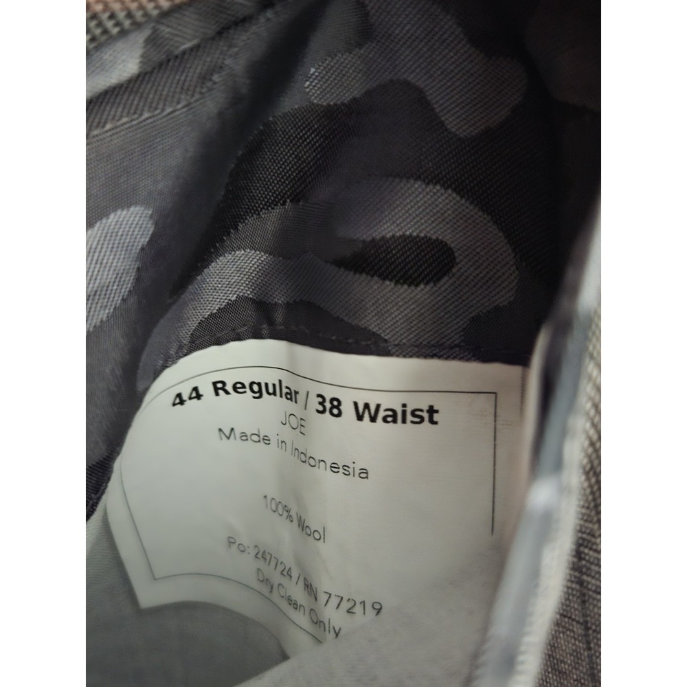 JOE Joseph Abboud Blazer Mens 44R Gray Plaid Super 120s Wool Slim Fit Camo... - Picture 6 of 6